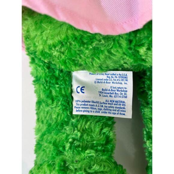 Build-A-Bear Workshop Green Frog Plush Stuffed Toy - Picture 7 of 8